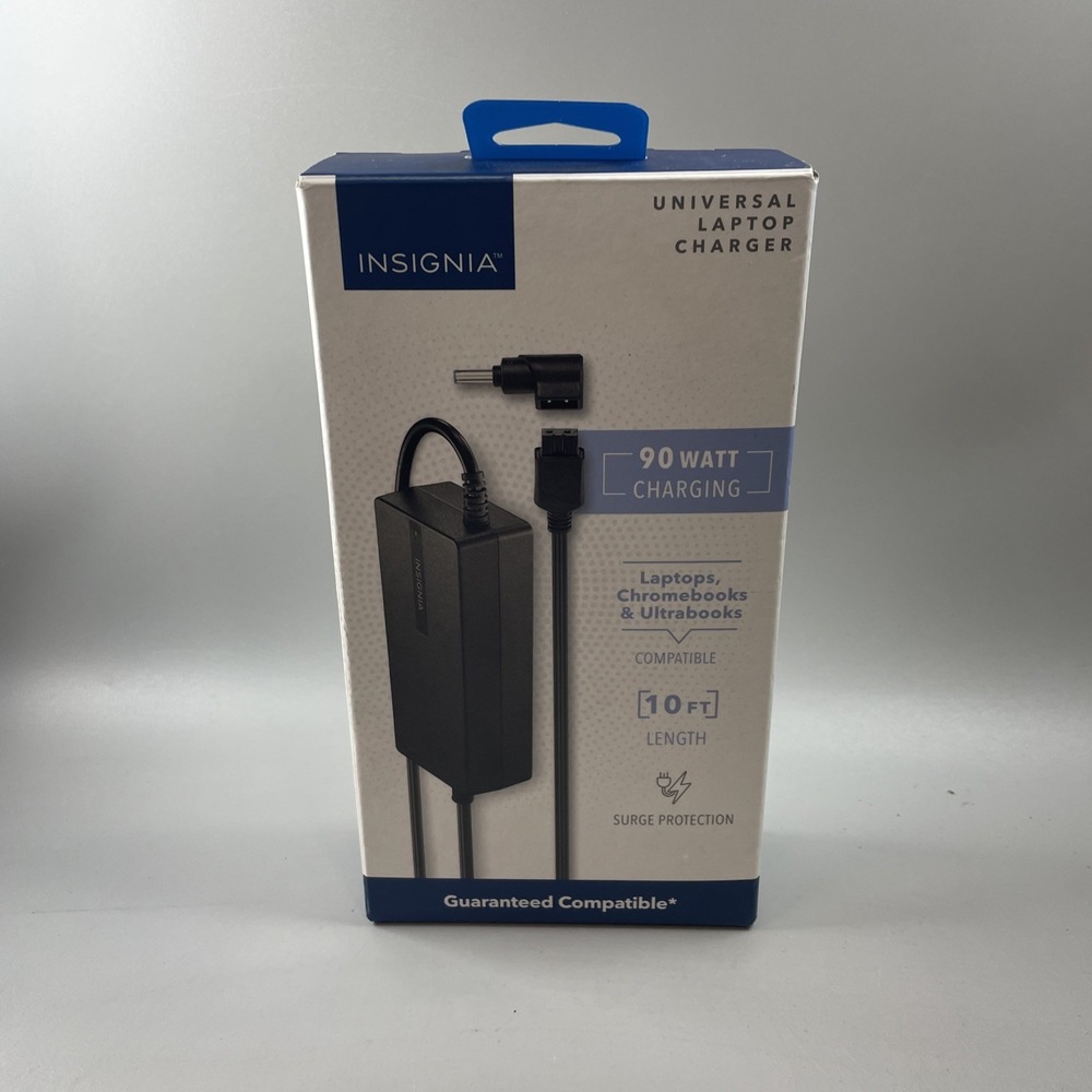 Insignia 90 W 10-Foot Universal Laptop Charger w/ Surge Protection NS-PWLC591 US